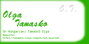olga tamasko business card